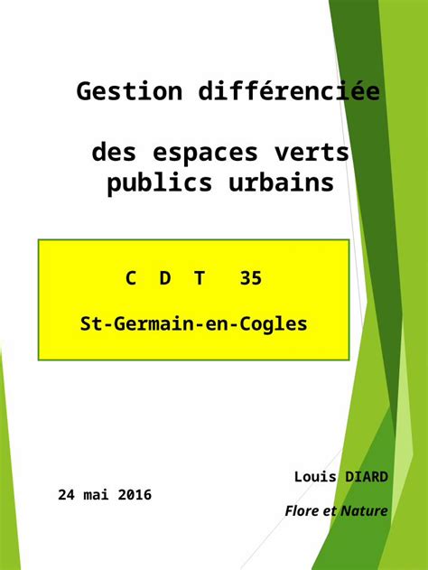 Ppt La Gestion Diff Renci E Des Espaces Verts Pdfslide Net