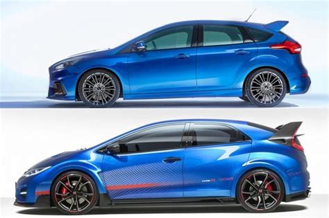 Ford Focus Rs Vs Honda Civic Type R Super Automobili Automobili Vidiauto Vidiauto