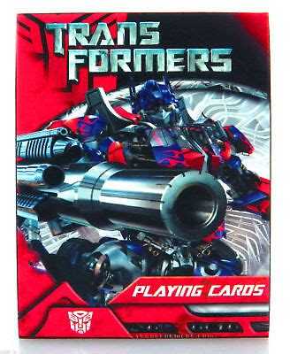 Transformers Playing Cards Official Movie Full Deck Hasbro Trans