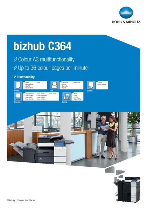 PDF Datasheet Bizhub C364 6 DOKUMEN TIPS