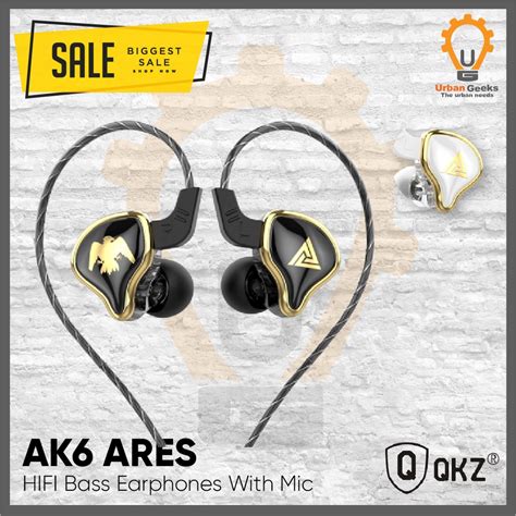 Jual Earphones Qkz Ak6 Ares Aers Stereo Hifi Iem Gaming Earphone With