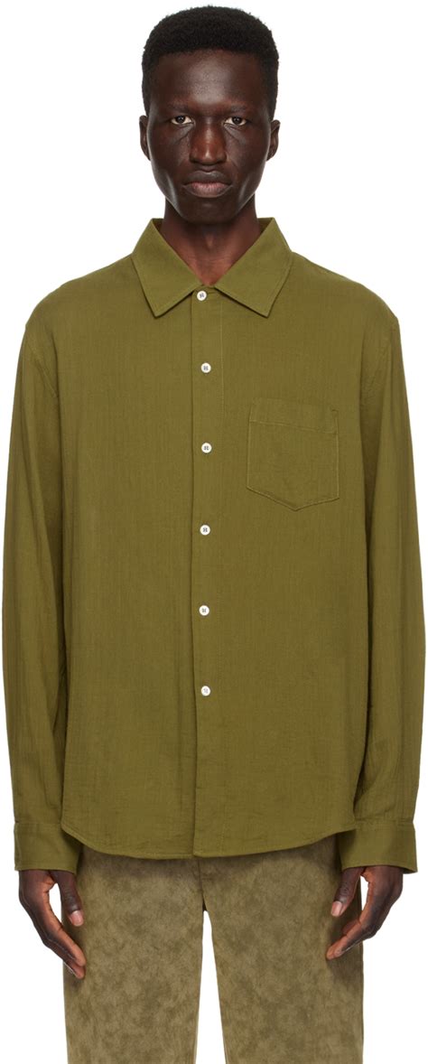 Séfr Chemise Leo verte SSENSE France