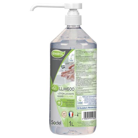 LLM600 LOTION LAVANTE MAINS ECOLABEL 1L MBHPG Prestige Groupe