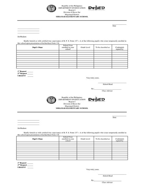 Request For Form 137 | PDF | Philippines | Quality Of Life