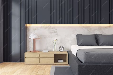 premium ai image modern luxury dark bedroom interior