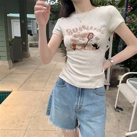 O Thun Baby Tee Pinkstore In H Nh Bubble Fish A Shopee Vi T Nam