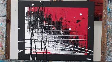 ABSTRAIT FACILE EN ROUGE NOIR Par Nelly LESTRADE YouTube