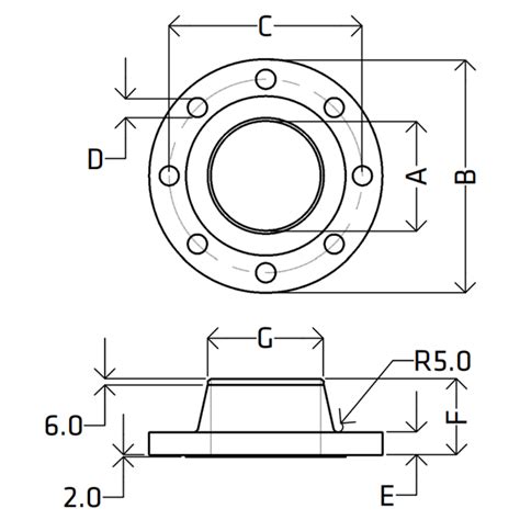 Weld Neck Pipe Flange Schedule 40s Ansi150 The Metal Company