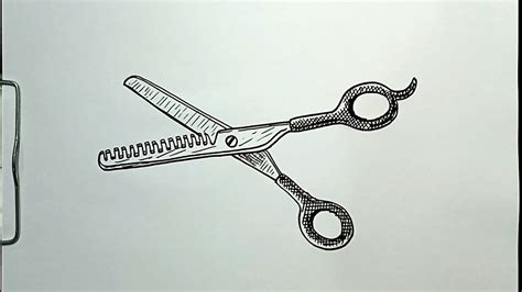 How To Draw Hair Cutting Shears Youtube