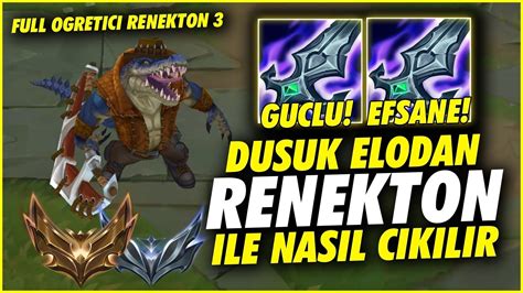 RENEKTON ile Düşük Elodan TEK ATARAK Nasıl Çıkılır 3 Full Öğretici