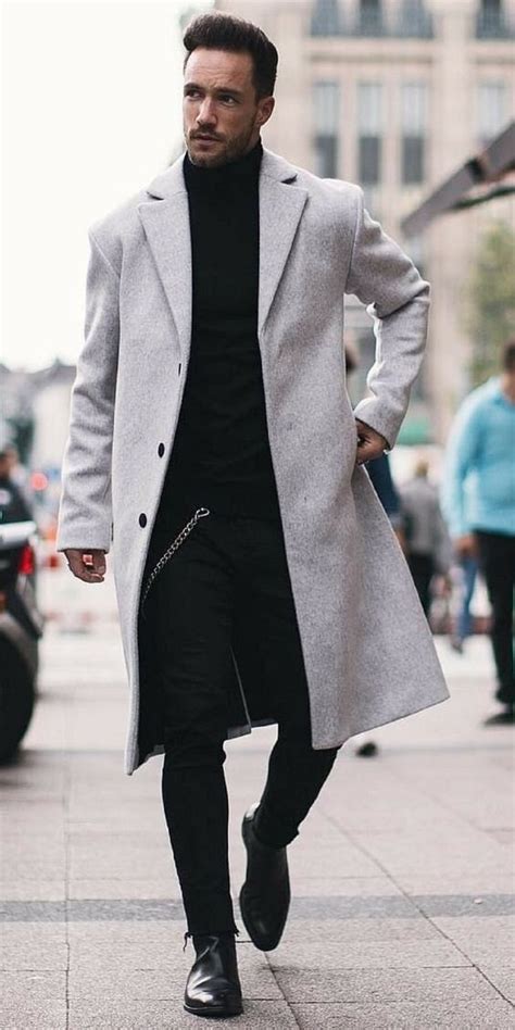 Men White Overcoat Vintage Long Trench Coat Men New Jacket Etsy