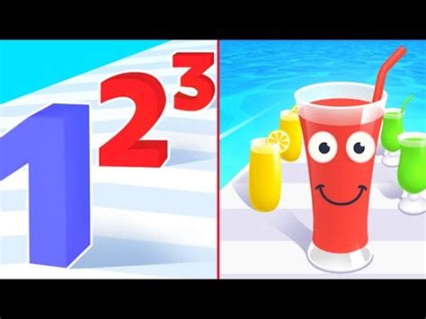 Number Rush Challenge Vs Juice Rush All Levels Games Noob Vs