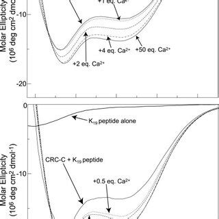 Far Uv Light Cd Spectra Of Crc C At Various Levels Of Calcium Loading