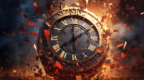 Premium AI Image | burned clock high definition photographic creative image