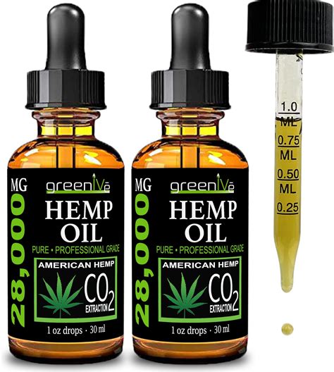 Greenive Hemp Drops 28 000mg Organically Grown Pure Hemp Oil Drops Vegan Omegas