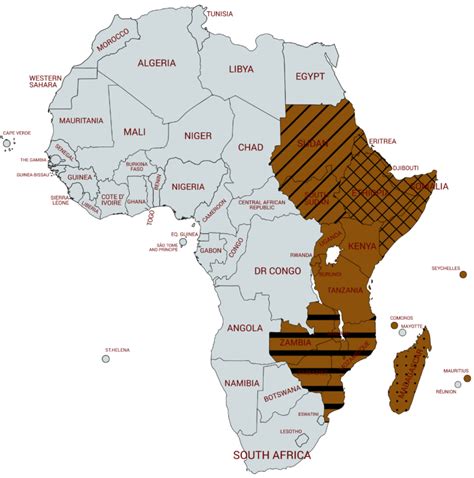 A Map Of East Africa – Topographic Map of Usa with States