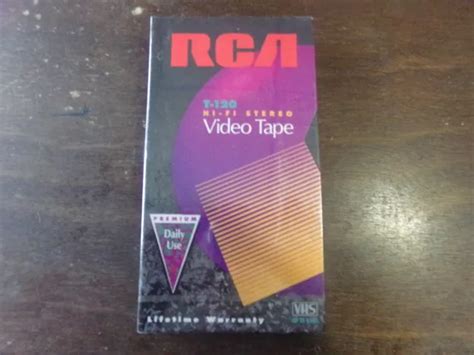 Rca Video Tape T Hi Fi Stereo Vhs Premium Daily Use Vcr Sealed