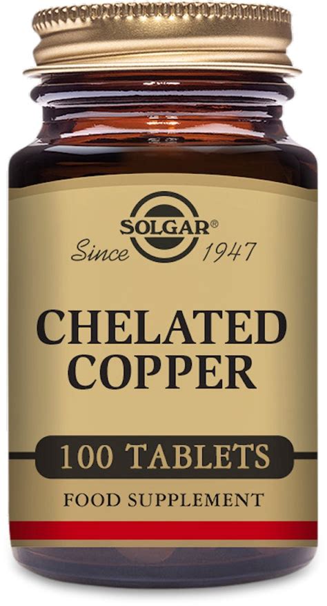 Solgar Chelated Copper 100 Tablets Medino