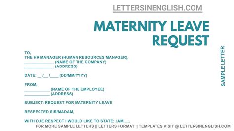 Maternity Leave Application To Employer Maternity Leave Request