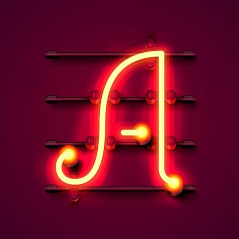 Premium Vector Neon Font Letter A Art Design Signboard Vector