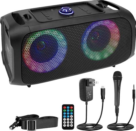 Amazon.com: Pyle Wireless Portable Bluetooth Boombox Speaker - 500W ...