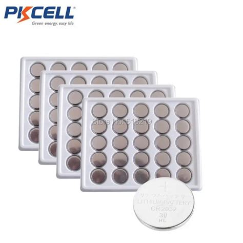 200PCS PKCELL 3V Lithium Batteries CR2032 Cr 2032 BR2032 CR2332 DL2032