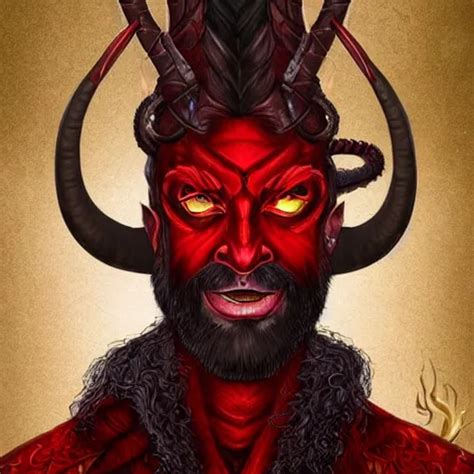 Dnd Style Portrait Of A Tiefling Male Red Scales Stable Diffusion