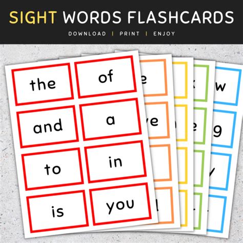 Fry Sight Words Flash Cards 1 500 Sight Words Bundle SET 1 Made