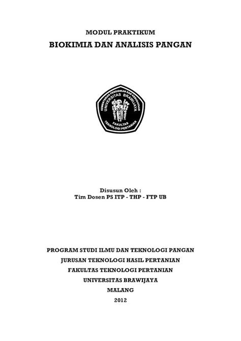 PDF MODUL PRAKTIKUM BIOKIMIA DAN ANALISIS PANGAN Pdf DOKUMEN TIPS