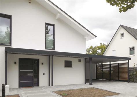 Stahl Carport plus Eingangsüberdachung Stahl Carports Garagen und