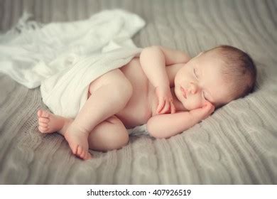Naked Newborn Baby Lying On White Stock Photo 1539019700 Shutterstock