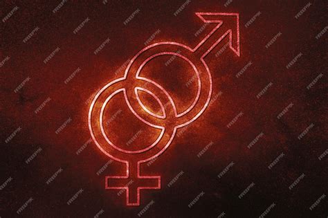 Sex Symbol Masculin Et Féminin Hétérosexualité éducation Sexuelle Symbole Rouge Photo Premium