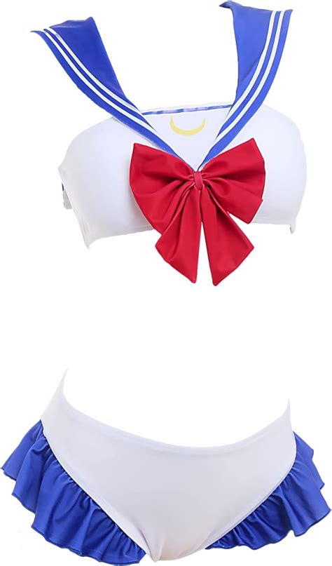 Haikyuu Anime Bikini Set Two Piece Swimsuit Sailor Collar Swimming Suit Bathing Suit Sailor