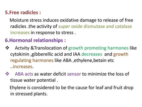 Effect Of Moisture Stress On Plant Growth And Development Ppt