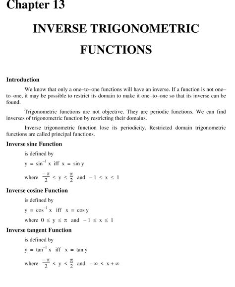 Solution Th Class Math Inverse Trigonometric Functions Studypool