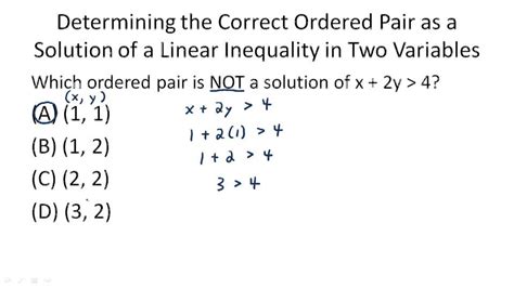 Components Of Linear Inequalities In Two Variables Example 1 Video Algebra Ck 12