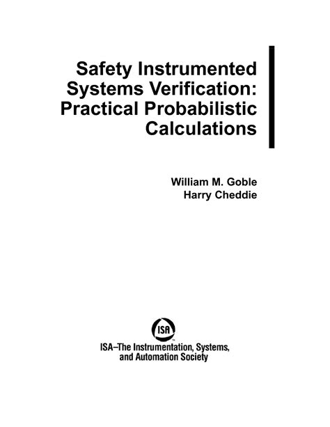 Solution Safety Instrumented Systems Verification Studypool