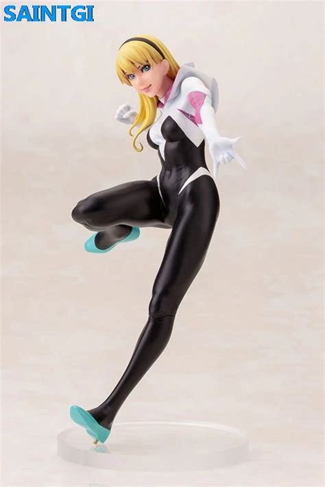 Saintgi Marvel Spider Man Gwen Stacy Spider Gwen Doll Super Heroes Pvc