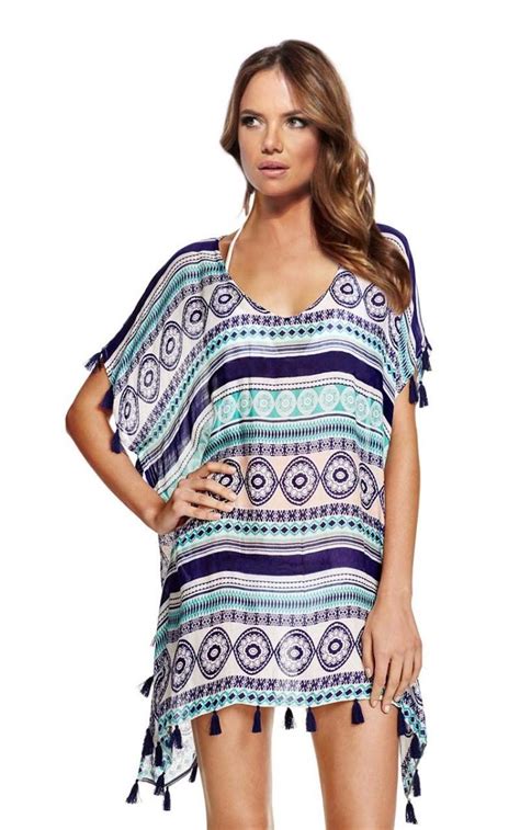 Surf Gypsy Tassel Poncho Swim Cover Upbeach Dresssexy Swimwearflower Kit Sexy