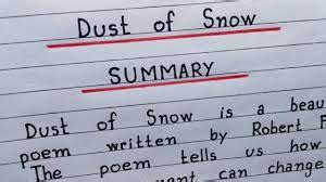 Dust Of Snow Summary JavaTpoint