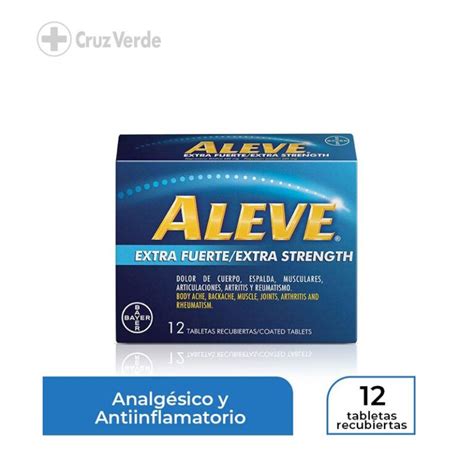 Aleve Extra Fuerte 220mg 12 Tableta Cruz Verde