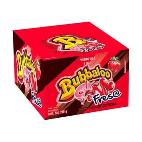 Bubbaloo Strawberry Chewing Gum 318 G Box Of 60 Units 40 Off