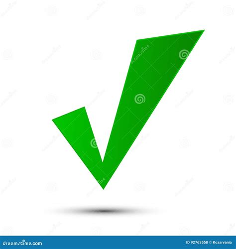 Tick green done stock vector. Illustration of result - 92763558