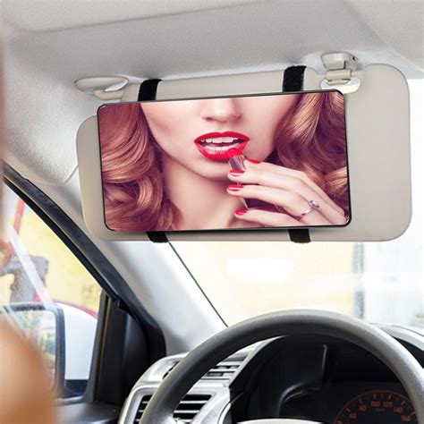 Car Sun Visor Vanity Mirror Universal Hd Travel Makeup