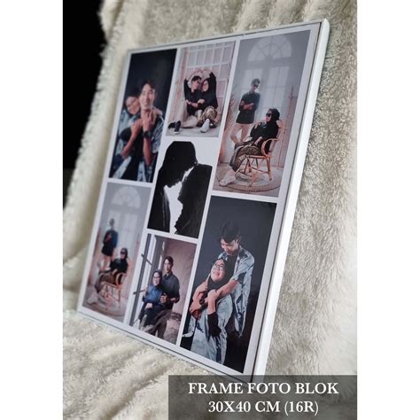 Jual CETAK FOTO BINGKAI UKURAN 16R 30X40 CM LAMINASI FRAME FOTO BLOCK