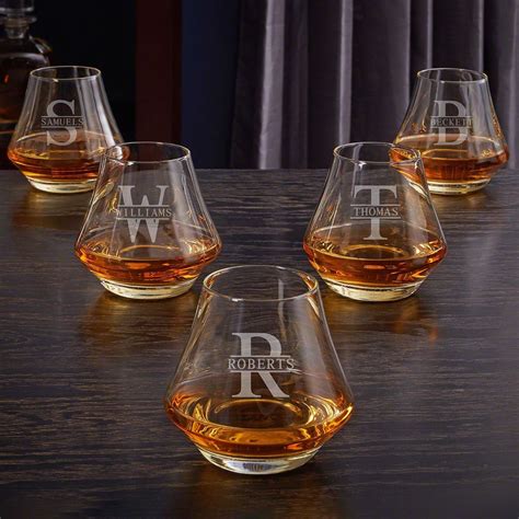 Oakmont Personalized Dimera Glasses Set Of 5 Groomsmen Ts