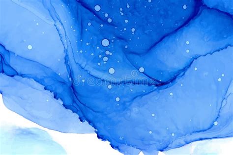 Light Blue Watercolor Texture Background Alcohol Vector Ink Art Stock