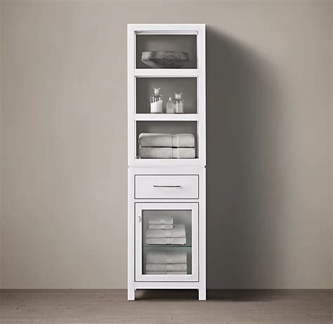 Hutton Open Shelf Bath Cabinet And Glass Door Base With Drawer