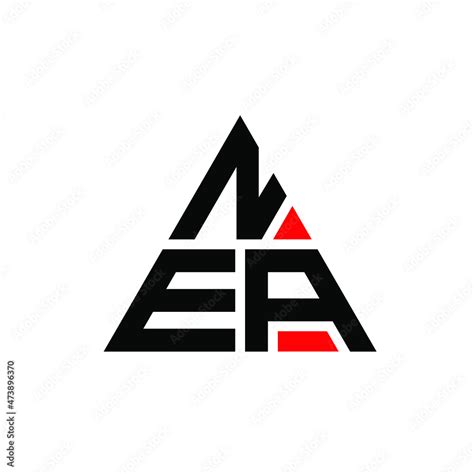 NEA triangle letter logo design with triangle shape. NEA triangle logo ...