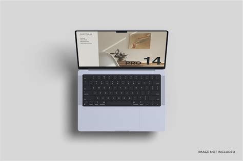 Premium PSD | Floating laptop 14 inch screen mockup